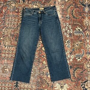 KUT FROM THE KLOTH “Charlotte” High Rise Culotte raw hem Jeans